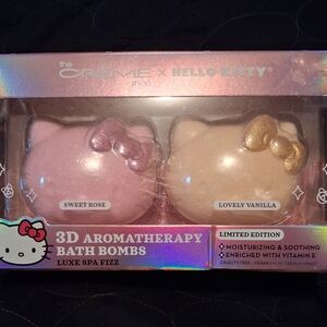 Crème Shop x Hello Kitty 3D Aromatherapy Bath Bombs - Pink and Gold